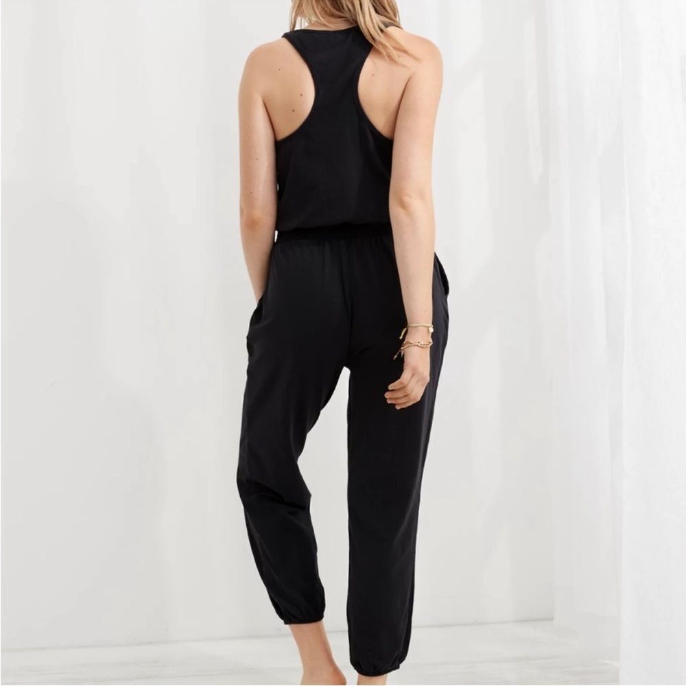 Aerie Racerback Tank Jumpsuit Jogger Black small - Picture 3 of 13